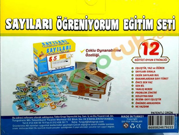 Sayıları Öğreniyorum Seti (+4 yas üstü)