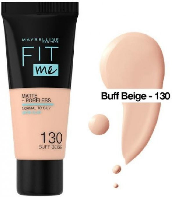 Maybellıne Fıt Me Matte Poreless Fondöten 130 Buff Beıge - 2