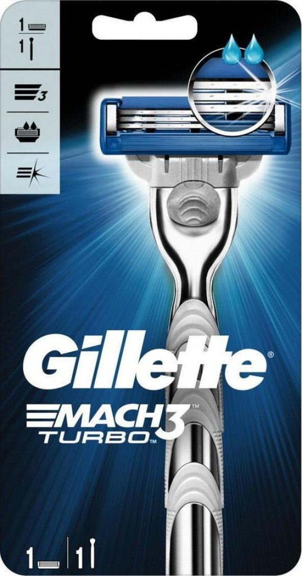 Gillette Mach3 Turbo Traş Makinesi Tekli