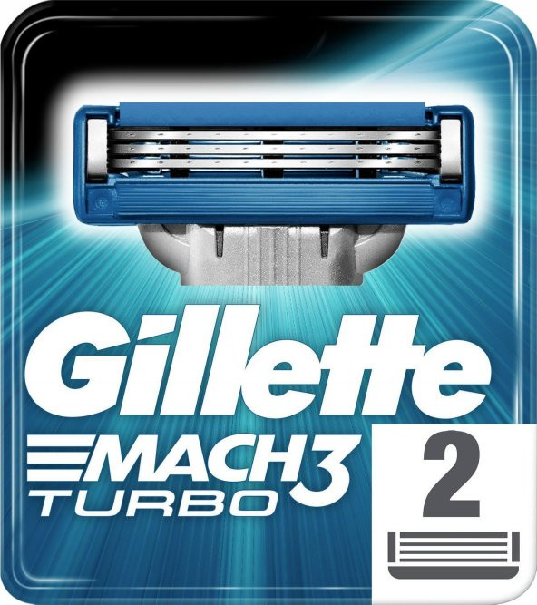 Gillette Mach3 Turbo Yedek Traş Bıçağı 2 Li