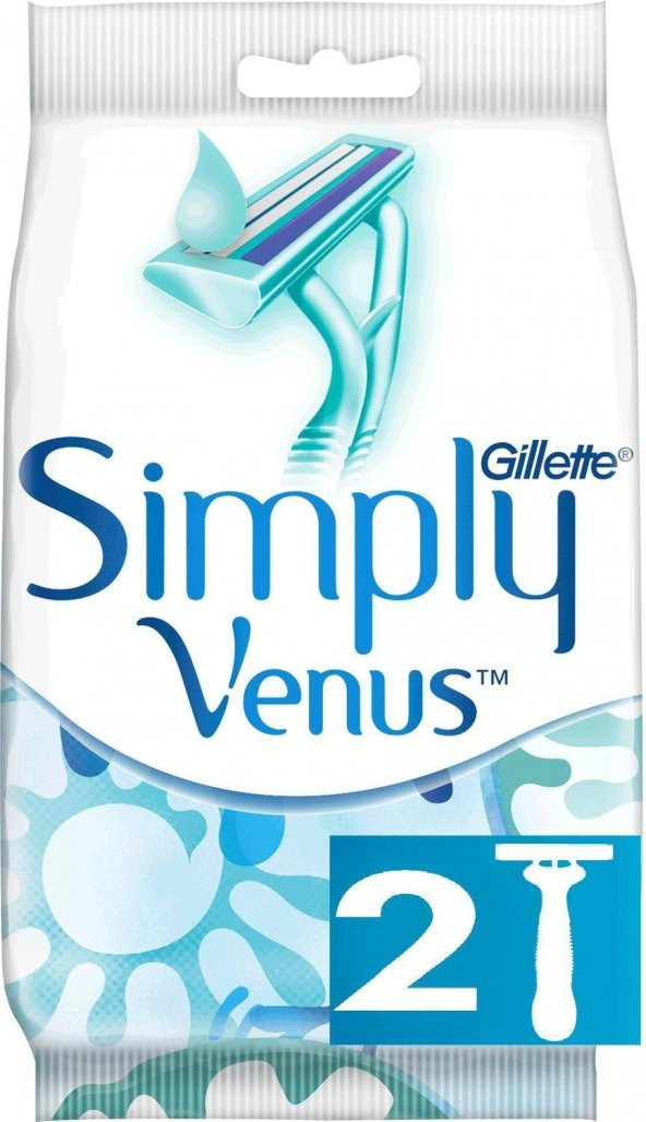 Gillette Venus 2 Simply Kullan At Kadın Traş Bıçağı 2 Li