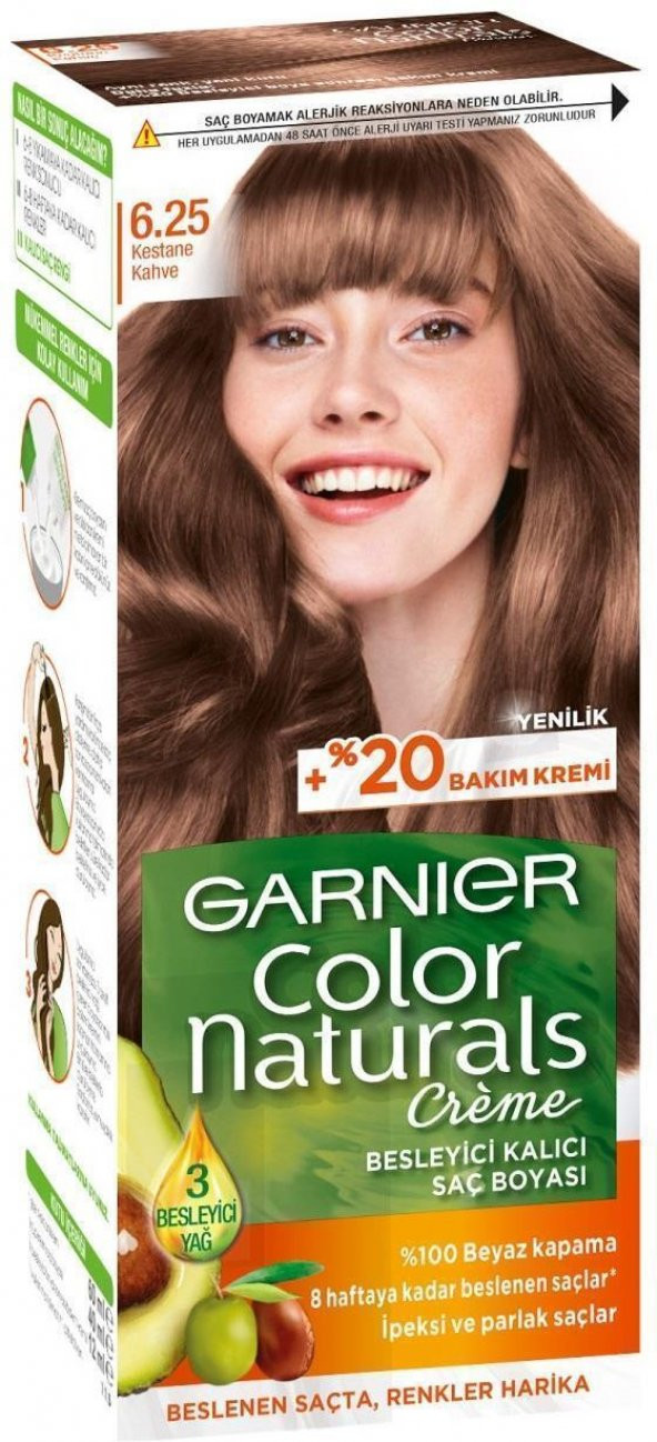 Garnıer Color Naturals Saç Boyası 6.25 Kestane Kahve