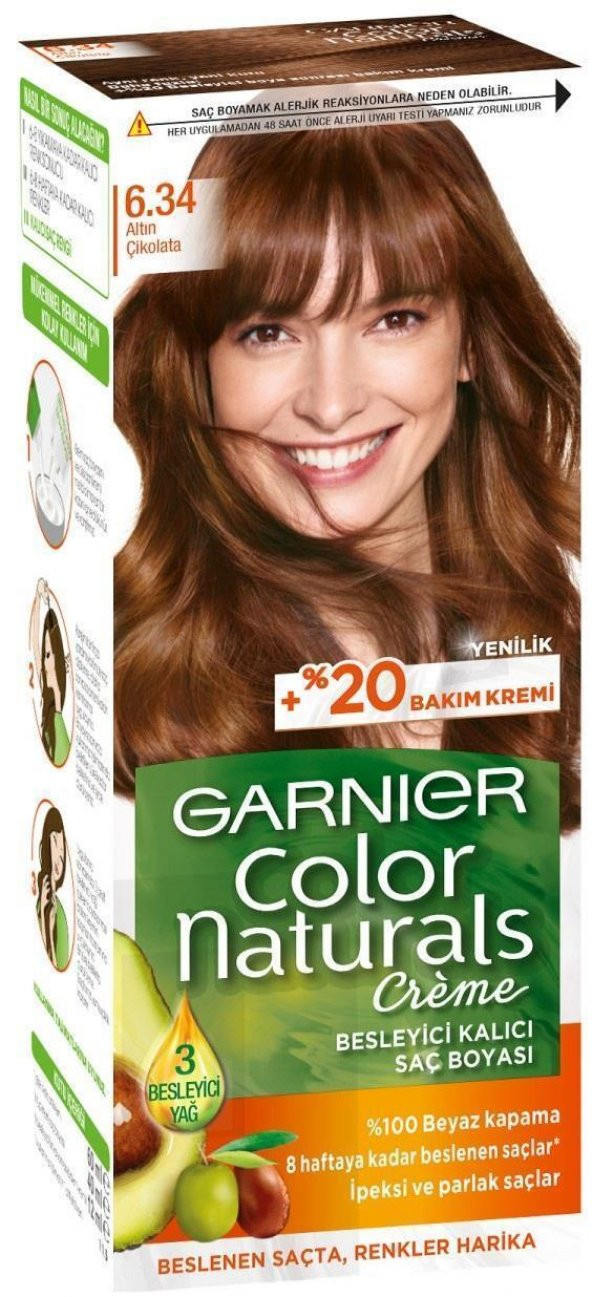Garnıer Color Naturals Saç Boyası 6.34 Altın Çikolata - 2