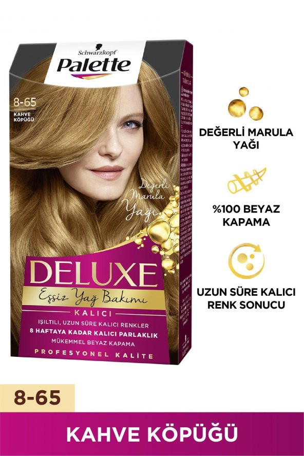 Palette Deluxe Saç Boyası 8-65 Kahve Köpüğü - 2