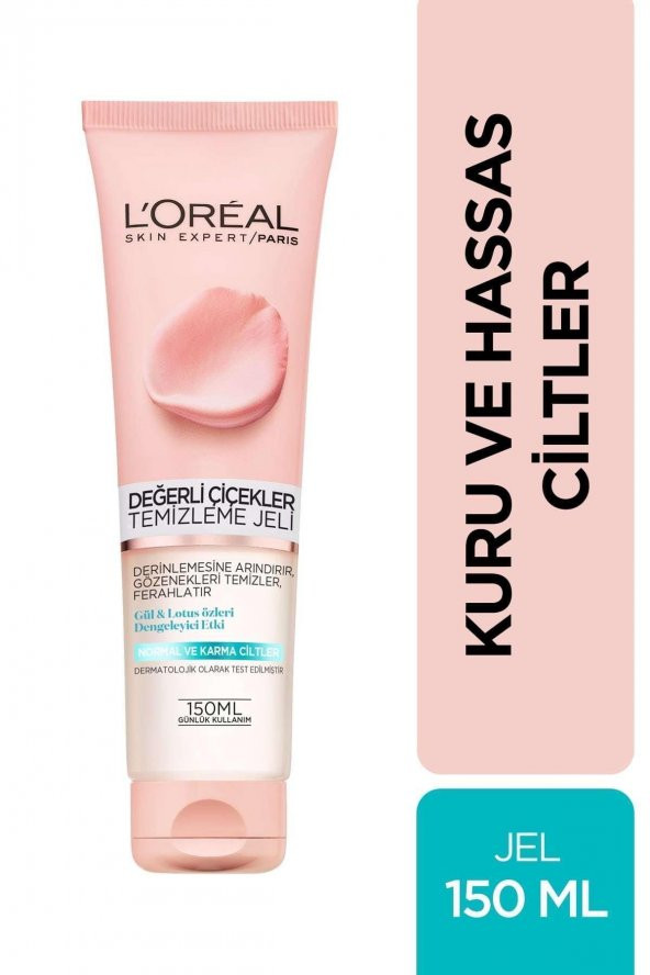 Loreal Değerli Çiçekler Temizleme Jeli Normal Karma Cilt 150 Ml