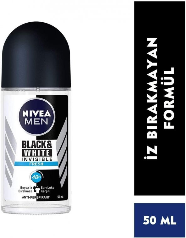 Nıvea Roll On Black Whıte Invısıble Fresh Bay 50 Ml - 2