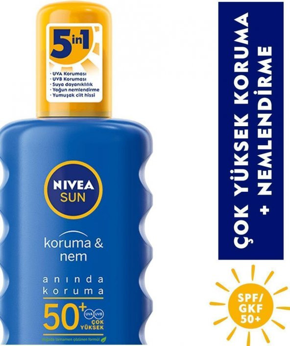 Nıvea Sun Koruma Nem Güneş Spreyi Spf 50 Faktör 200 Ml