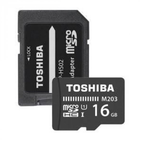 Toshiba 16GB Micro SD Hafıza Kartı C10 U1 100MB/s THN-M203K0160EA