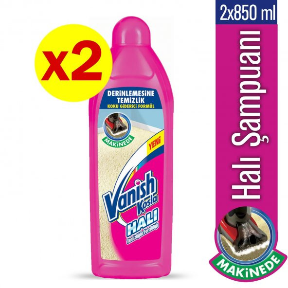 Vanish Kosla Halı Şampuanı Makinede Yıkama 2x850 ml