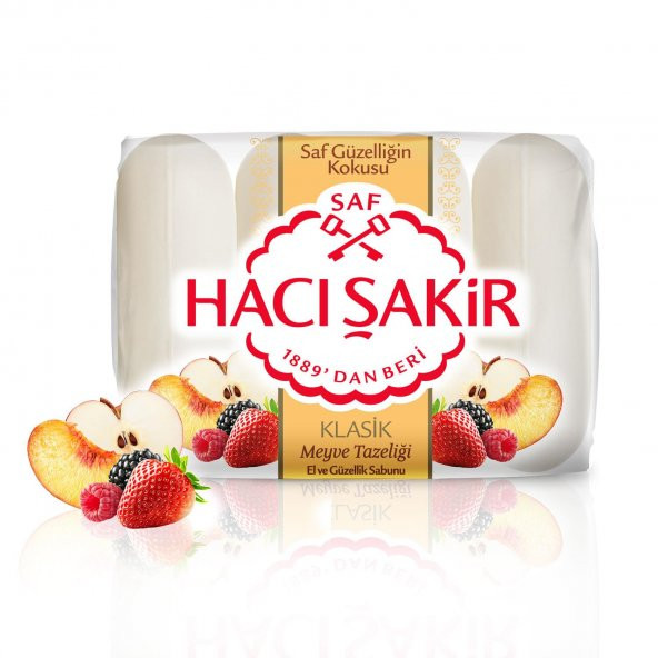 Hacı Şakir Güzellik Sabunu Klasik Meyve Tazeliği 4x70GR