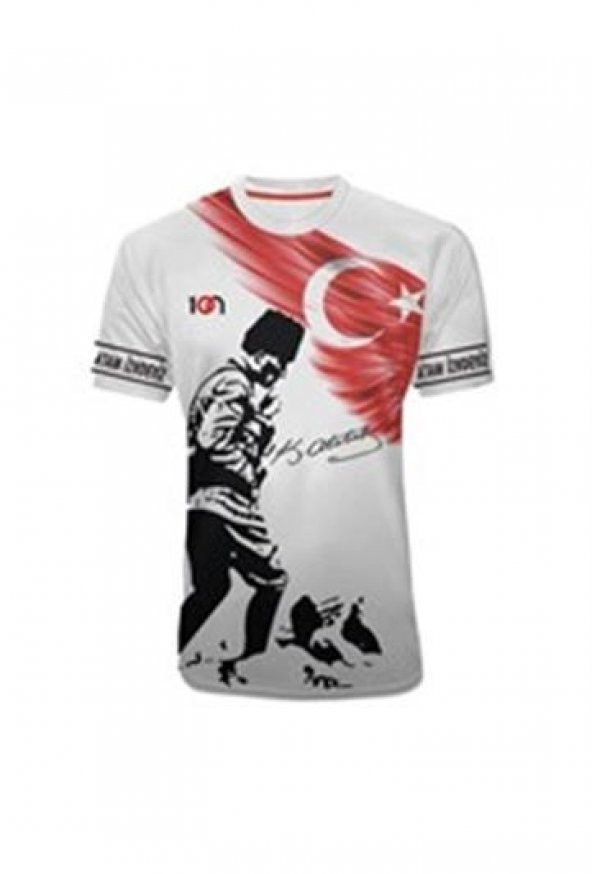 10N Muhteşem Atatürk Baskılı Koca Tepe Beyaz Çocuk T-Shirt