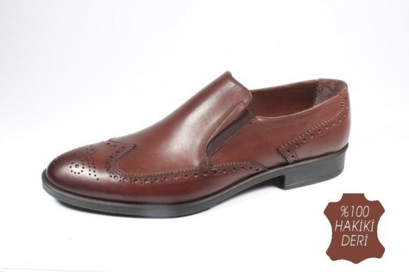 Pablo 222-4056 Kahverengi Deri Erkek Klasik Ayakkabı