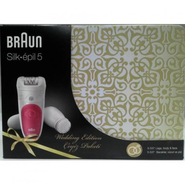 Braun 5537 Silk-epil 5 5-537 Kablosuz Epilasyon Aleti Islak ve Kuru Epilatör, Yüz Temizleme Fırçası