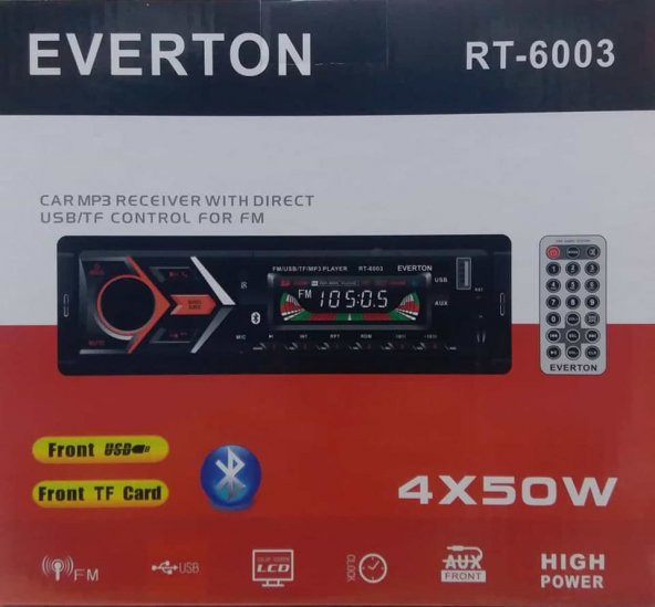 Everton RT-6003 Bluetooth Usb, Sd, Fm , Aux Oto Teyp