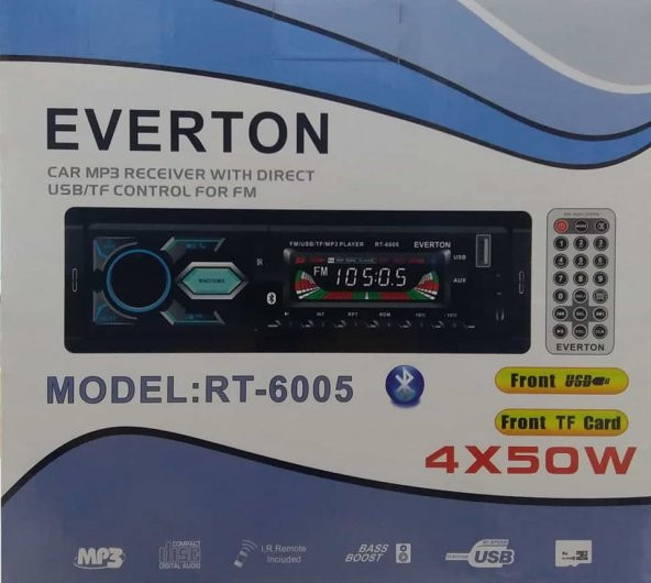Everton RT-6005 Bluetooth Usb, Sd, Fm , Aux Oto Teyp