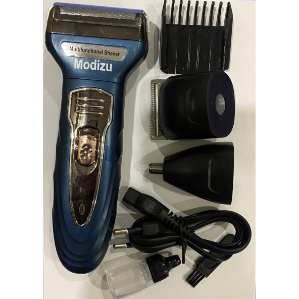 Modizu Yazılı Gold Turbo 3'Lü Set Saç Sakal Kesme Traş Makinesi Burun Kılı Alma 3İn1 Pro Model Erkek Bakım - 5