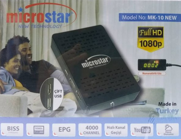 Microstar MK-10 NEW Full HD Çift Usb Uydu Alıcısı