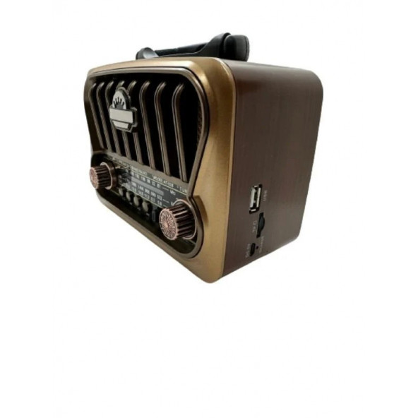 Everton Rt-826 Orta Boy Güneş Enerjili Bluetooth Nostalji Fm/Am/Sw 3 Band Radyo Usb Sd Aux Mp3 Player - 2