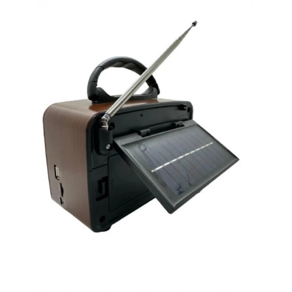 Everton Rt-826 Orta Boy Güneş Enerjili Bluetooth Nostalji Fm/Am/Sw 3 Band Radyo Usb Sd Aux Mp3 Player - 3