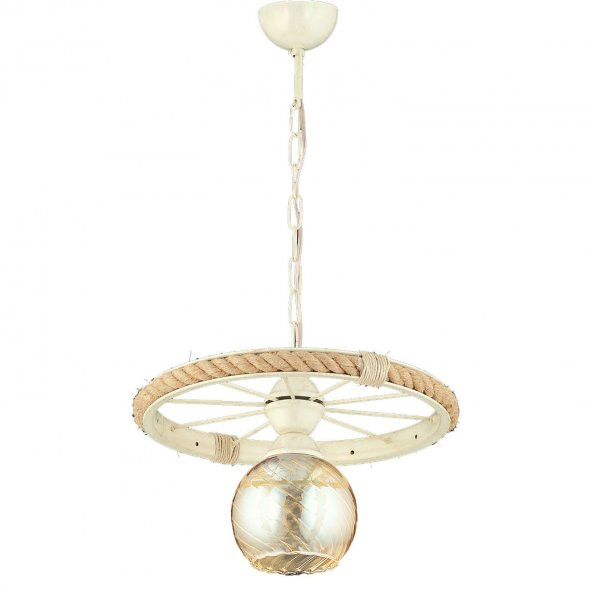 Trendylight Jant Krem Renkli Tekli Avize