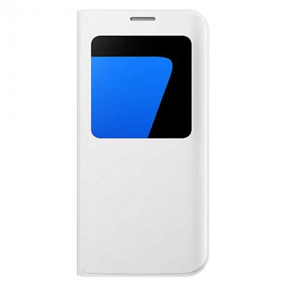 Samsung Galaxy S7 EDGE Orjinal S View Cover Beyaz EF-CG935