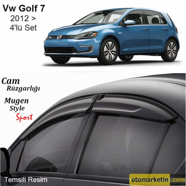 Volkswagen Golf 7 Mugen Cam Rüzgarlığı 2012-