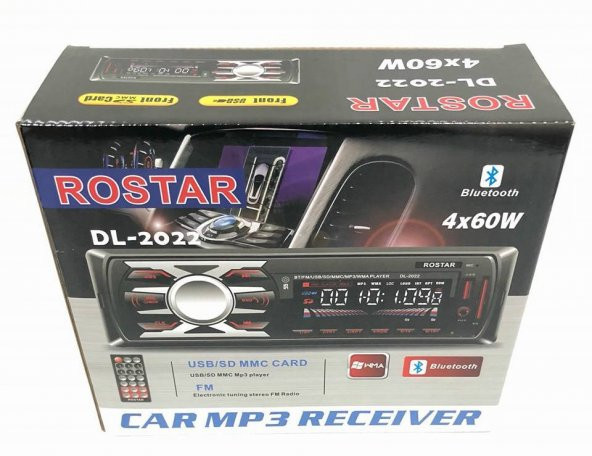 DL-2022-4 Rostar Bluetooth, usb, sd, fm, aux, 4x60W, oto teyp - 3