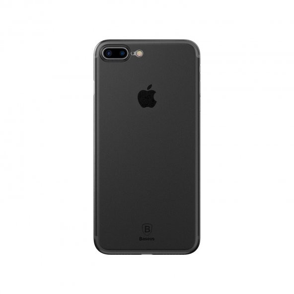 Baseus Apple iPhone 7 Plus Silikon Kılıf Açık Siyah + Ekran Koruyucu