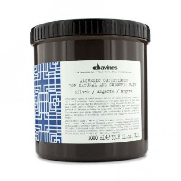 Davines Alchemic Silver Platin Sarı Gri Beyaz Saç Kremi 1000 ml