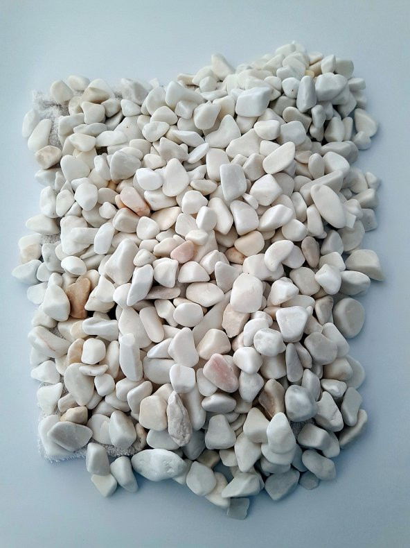 Beyaz doğal dolomit  çakıl taşı 2 kg 10-20 mm