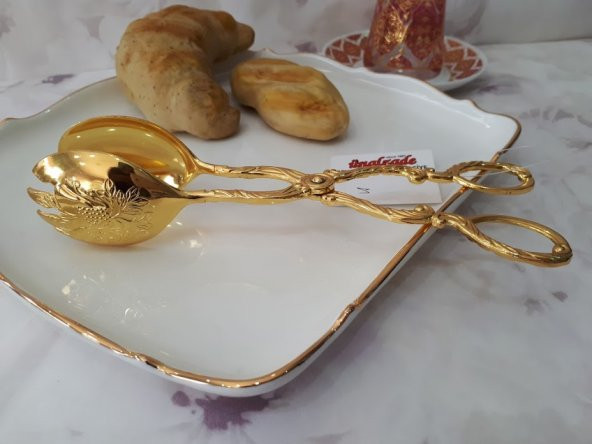 Pasta Salata Börek Makarna Maşası Altın Gold Gümüş Silver