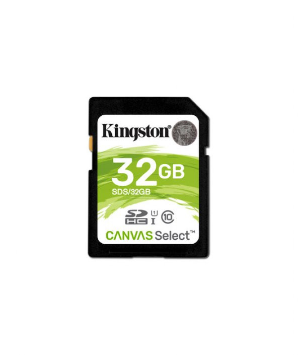 KİNGSTON 32GB SDHC CANVAS SELECT 80R CL10 UHS-I CA