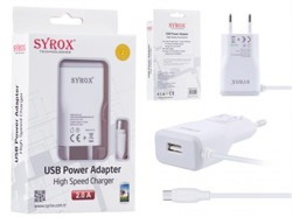 SYROX SYX-J37 2.0A S3/S4 1Usb Giriş+Sabit Kab.Cihz
