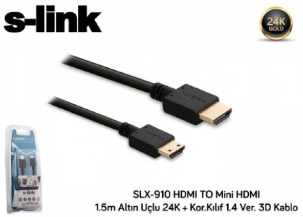 SLX-910 HDMI DAN MİNİ HDMI KORUMALI KILIF 1.4 VER.