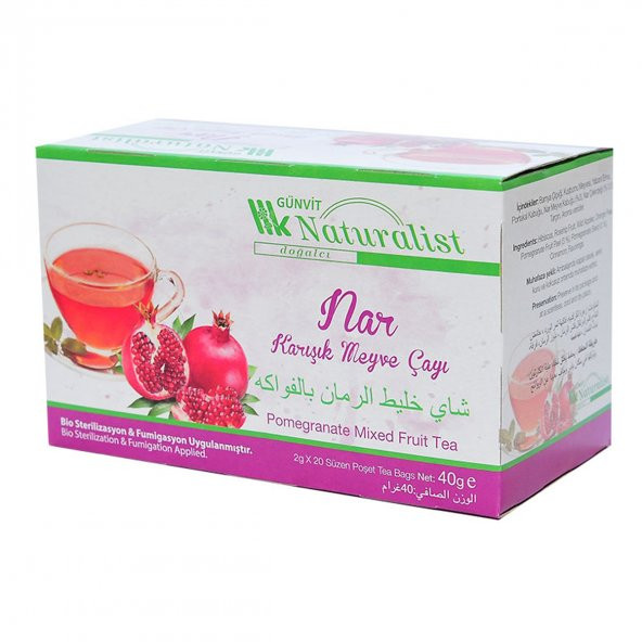 Günvit Narlı Karışık Meyve Çayı 20 Süzen Poşet - 2