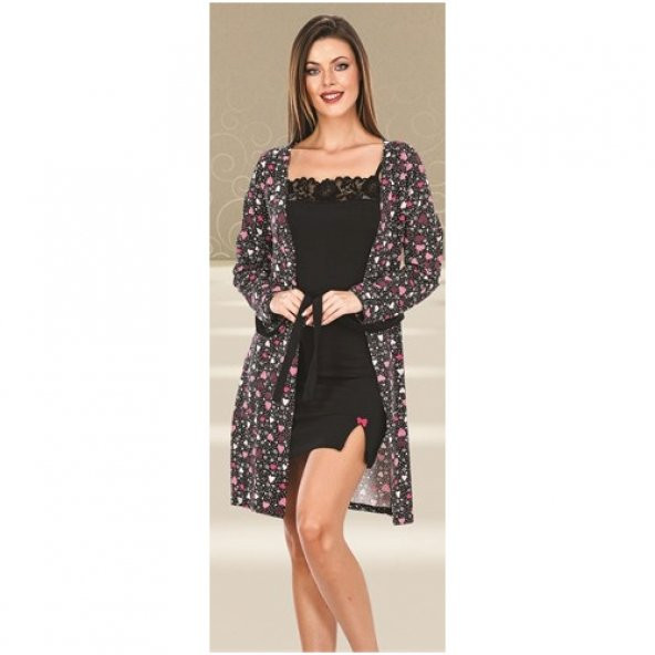 Polat Yıldız 44414 Bayan 5li Uyku Giyim Seti Özel Kutusunda - Resim 3