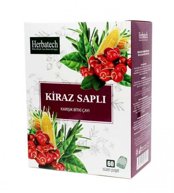 Herbatech Kiraz Saplı Karışık Bitki Çayı 60 x 1.5gr Süzen Poşet