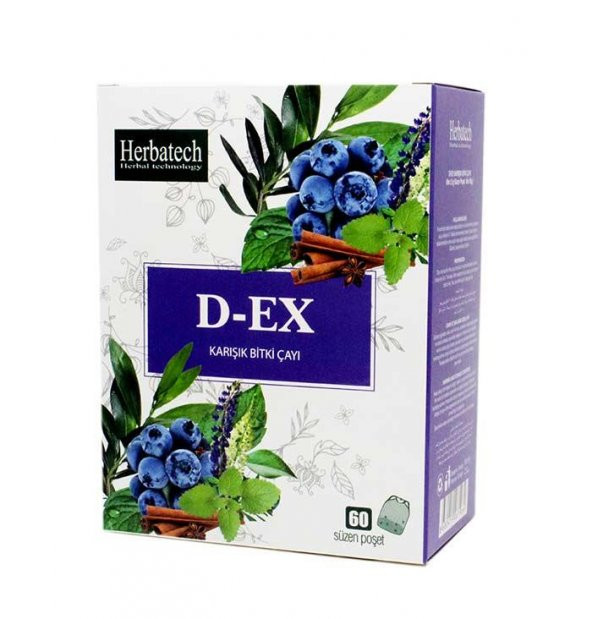 Herbatech D-Ex Karışık Bitki Çayı 60 x 1.5gr Süzen Poşet