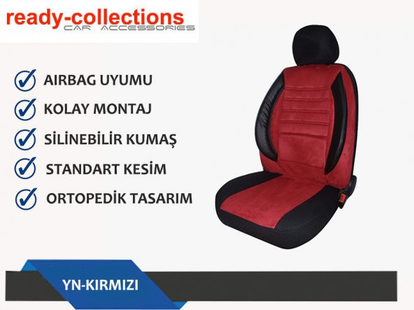 YENİ NESİL OTO KOLTUK KILIFI FULL ORTOPEDİK NUBUK 5 RENK - 3