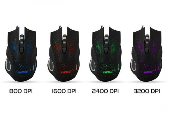 EVEREST SM-790 Siyah 3200 DPI Gaming Mouse SM-790 - 2