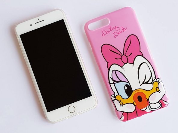 I Phone 7 Plus - 8  Plus Pink Minnie Telefon Kılıfı