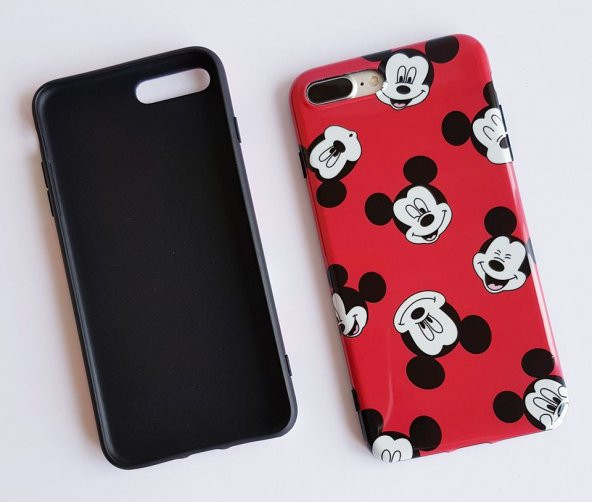 I Phone 7 Plus - 8  Plus Red Micky Telefon Kılıfı - 2