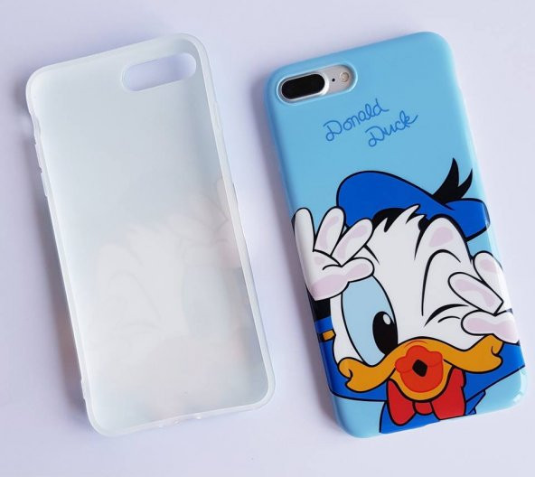 I Phone 7 Plus - 8 Plus Blue Donald Duck Telefon Kılıfı - 2