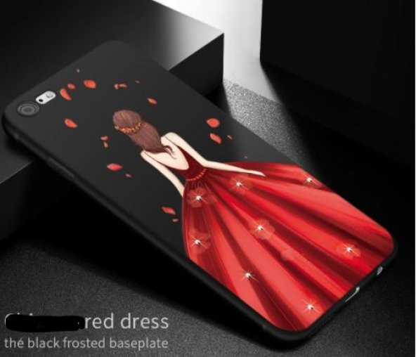 I Phone 7 Plus -8 Plus Black Wedding Dress Telefon Kılıfı