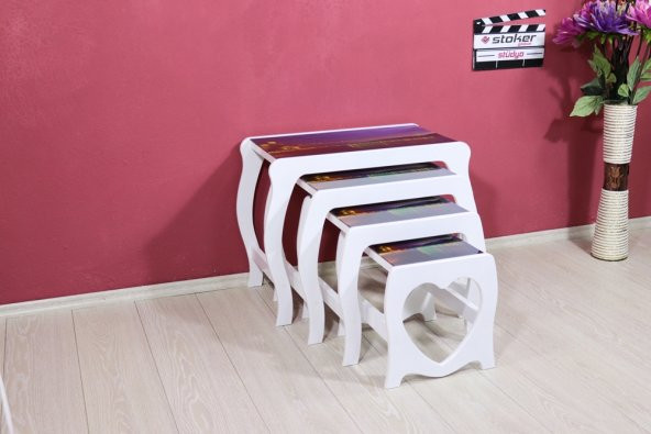 CAMLI 4 LÜ AMLI 4 LÜ ZİGON SEHPA - 3