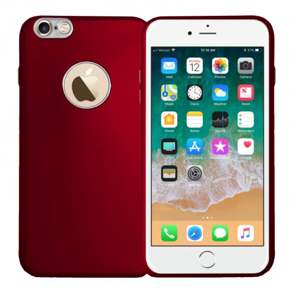 FitCase iPhone 7-8 Metal Kamera Korumalı Silikon Arka Kapak Kırmızı - 2