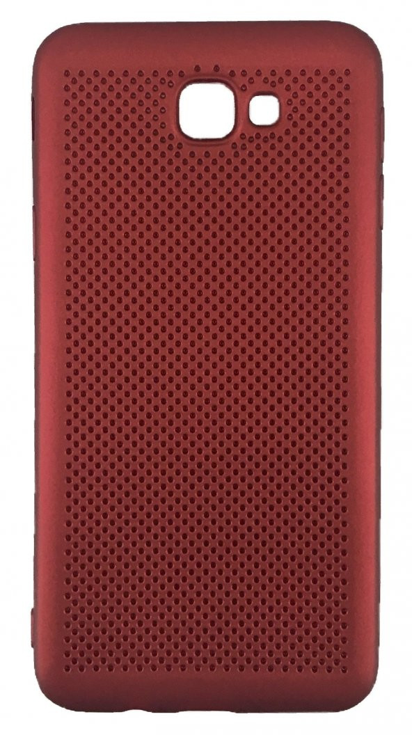FitCase Samsung Galaxy J5 Prime (G570) Kılıf Point Sert Arka Kapak Kırmızı