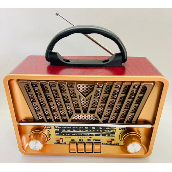 Everton RT-821 Usb/Sd/Aux/Fm 3 Band Radyo Nostalji Müzik Kutusu