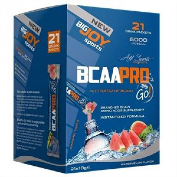 BigJoy Sports BCAA Pro Go! 10 Gr 21 Drink Packets KARPUZLU +2 HEDİYE