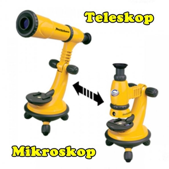 2 si 1 Arada Teleskop ve Mikroskop